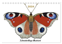 Schmetterlinge illustriert (Tischkalender 2024 DIN A5 quer), CALVENDO Monatskalender