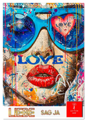 Liebe - sag ja (Wandkalender 2025 DIN A3 hoch), CALVENDO Monatskalender