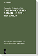 The Book of Ben Sira in Modern Research