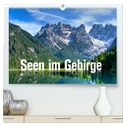 Seen im Gebirge (hochwertiger Premium Wandkalender 2024 DIN A2 quer), Kunstdruck in Hochglanz