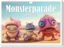 Monsterparade im Anmarsch (Wandkalender 2025 DIN A4 quer), CALVENDO Monatskalender