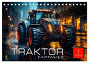 Traktor Fantasien (Tischkalender 2024 DIN A5 quer), CALVENDO Monatskalender