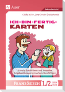 Ich-bin-fertig-Karten Französisch Lernjahr 1-2