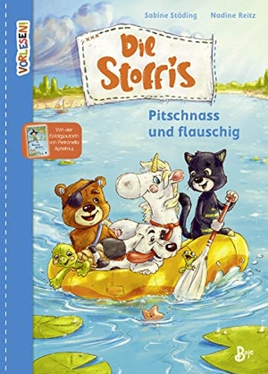 Städing, Sabine. Die Stoffis - Pitschnass und flauschig (Band 3) - Eine kuschelige Vorlesegeschichte um ein paar mutige Plüschtiere. Boje Verlag, 2023.