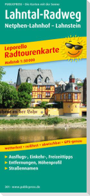 Radtourenkarte Lahntal-Radweg, Netphen-Lahnhof - Lahnstein 1 : 50 000