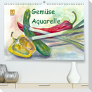 Gemüse Aquarelle (Premium, hochwertiger DIN A2 Wandkalender 2023, Kunstdruck in Hochglanz)
