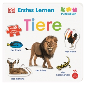 Lernen, DK Erstes. Erstes Lernen Puzzlebuch. Tiere - Pappbilderbuch mit realistischen Fotos und mehr als 25 großen Puzzle-Teilen. Für Kinder ab 18 Monaten. Dorling Kindersley Verlag, 2026.