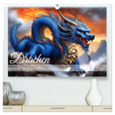 Drachen - Furchterregende und imposante Fabelwesen (hochwertiger Premium Wandkalender 2025 DIN A2 quer), Kunstdruck in Hochglanz