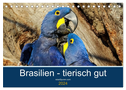 Brasilien tierisch gut 2024 (Tischkalender 2024 DIN A5 quer), CALVENDO Monatskalender