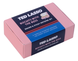 Insights. Ted Lasso: Biscuits with the Boss Scented Eraser & Sticky Notepad Set. Insights, 2024.