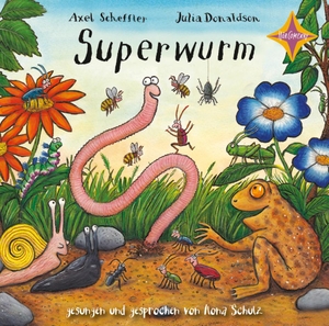 Donaldson, Julia. Superwurm - gelesen von Ilona Schulz, 1 CD, ca. 30 Min.. Hörcompany, 2022.