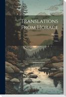 Translations From Horace: Odes