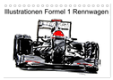 Illustrationen Formel 1 Rennwagen (Tischkalender 2025 DIN A5 quer), CALVENDO Monatskalender