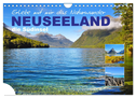 Erlebe mit mir das Naturwunder Neuseeland die Südinsel (Wandkalender 2024 DIN A4 quer), CALVENDO Monatskalender