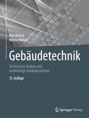 Bohne, Dirk / Msc. Bohne. Gebäudetechnik - Technischer Ausbau und nachhaltige Gebäudesysteme. Springer-Verlag GmbH, 2026.
