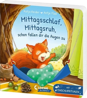 Reider, Katja. Mittagsschlaf, Mittagsruh, schon fallen dir die Augen zu - Gereimtes Pappbilderbuch für Kinder ab 18 Monaten - Mit Einschlafritualen und praktischen Tipps für Eltern - So gelingt der Mittagsschlaf. Loewe Verlag GmbH, 2025.