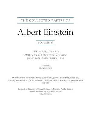 Einstein, Albert. The Collected Papers of Albert Einstein, Volume 17 (Translation Supplement) - The Berlin Years: Writings and Correspondence, June 1929-November 1930. Princeton University Press, 2024.