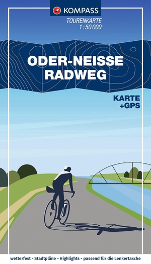 KOMPASS Fahrrad-Tourenkarte Oder-Neiße-Radweg 1:50.000 - Leporello Karte, reiß- und wetterfest. Kompass Karten GmbH, 2026.
