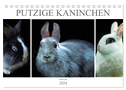 Putzige Kaninchen - Artwork (Tischkalender 2024 DIN A5 quer), CALVENDO Monatskalender