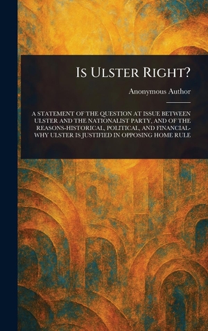 Anonymous. Is Ulster Right?. Creative Media Partners, LLC, 2025.
