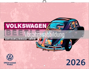 Neumann Verlage GmbH & Co KG (Hrsg.). VW Broschürenkalender Illustrationen 2027 - Wandkalender 28x21 cm (28x45 cm geöffnet) mit Illustrationen der VW Klassiker, Käfer, Bulli und Notizkalendarium. Neumann Verlage GmbH & Co, 2026.