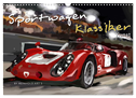Sportwagen Klassiker Kunst (Wandkalender 2024 DIN A3 quer), CALVENDO Monatskalender