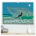 Kitesurfen - über den Wellen (hochwertiger Premium Wandkalender 2024 DIN A2 quer), Kunstdruck in Hochglanz