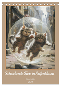 Schwebende Tiere in Seifenblasen - Humorbilder (Tischkalender 2025 DIN A5 hoch), CALVENDO Monatskalender