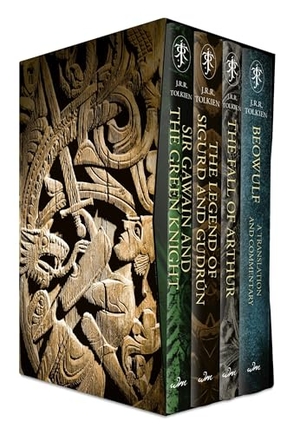 Tolkien, J R R / Christopher Tolkien. Tolkien Myths and Legends Box Set - Sir Gawain and the Green Knight, the Legend of Sigurd and Gudrún, the Fall of Arthur, Beowulf. HarperCollins, 2025.