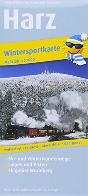 Harz Wintersportkarte 1 : 50 000 - wetterfest / reißfest / abwischbar / GPS-genau / Ski- und Winterwanderwegen / Loipen und Pisten / Skigebiet Wurmberg. Publicpress, 2018.