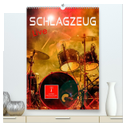 Schlagzeug live (hochwertiger Premium Wandkalender 2025 DIN A2 hoch), Kunstdruck in Hochglanz