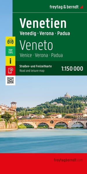 freytag & berndt Straßenkarte Venetien - Udine - Venedig - Padua 1:150.000 - Mit Top Tips. Kompass Karten GmbH, 2026.