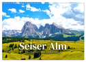 Seiser Alm - Im Herzen der Dolomiten. (Wandkalender 2024 DIN A3 quer), CALVENDO Monatskalender