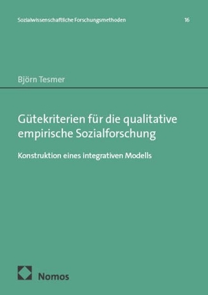 Tesmer, Björn. Gütekriterien für die qualitative empirische Sozialforschung - Konstruktion eines integrativen Modells. Nomos Verlags GmbH, 2026.