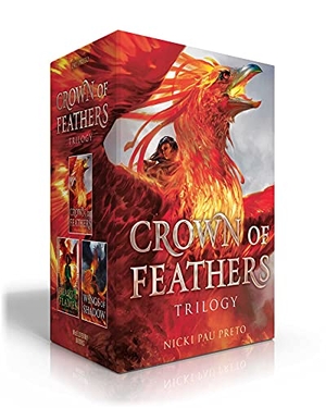 Pau Preto, Nicki. Crown of Feathers Trilogy (Boxed Set): Crown of Feathers; Heart of Flames; Wings of Shadow. Margaret K. McElderry Books, 2021.