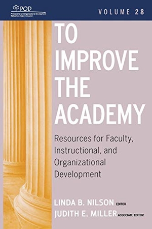 Nilson / Miller. To Improve the Academy Vol 28. John Wiley & Sons, 2009.