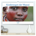 Kinderaugen der Maasai (hochwertiger Premium Wandkalender 2025 DIN A2 quer), Kunstdruck in Hochglanz