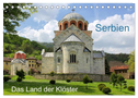 Serbien - Das Land der Klöster (Tischkalender 2024 DIN A5 quer), CALVENDO Monatskalender