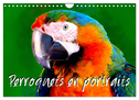 Perroquets en portraits (Calendrier mural 2024 DIN A4 vertical), CALVENDO calendrier mensuel