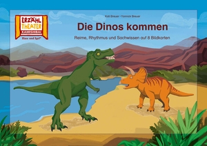 Breuer, Kati / Yannick Breuer. Die Dinos kommen / Kamishibai Bildkarten - Reime, Rhythmus und Sachwissen auf 8 Bildkarten. Hase und Igel Verlag GmbH, 2023.