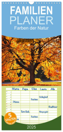 Familienplaner 2025 - Farben der Natur mit 5 Spalten (Wandkalender, 21 x 45 cm) CALVENDO