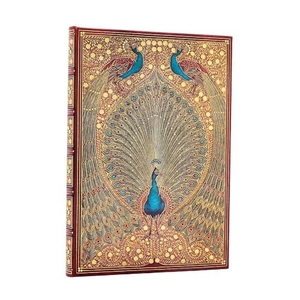Paperblanks. Hafiz's Peacocks (Sangorski & Sutcliffe) Midi Unlined Hardcover Journal (Elastic Band Closure). Cassell, 2025.