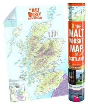 McEwan, James / Neil Wilson. The MALT WHISKY MAP OF SCOTLAND - Folded, Rolled, Tubed. The Gresham Publishing Co. Ltd, 2024.