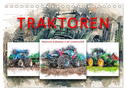 Traktoren - malerische Kraftpakete in der Landwirtschaft (Tischkalender 2024 DIN A5 quer), CALVENDO Monatskalender