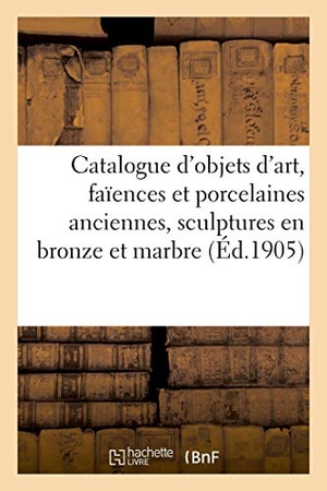 Paulme, Marius. Catalogue d'objets d'art, faïences et porcelaines anciennes, sculptures en bronze et marbre - bronzes de Barye, tableaux, anciennes tapisseries des Flandres et d'Aubusson. Hachette Livre, 2021.