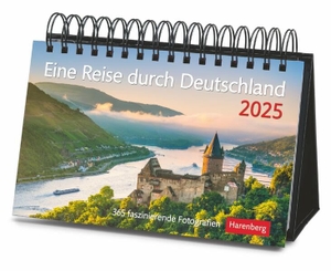 Weindl, Andrea. Eine Reise durch Deutschland Premiumkalender 2025 - 365 faszinierende Fotografien - Tages-Tischkalender zum Umklappen, mit faszinierenden Eindrücken aus ganz Deutschland. Hochwertiger Foto-Tischkalender 2025. Harenberg, 2024.