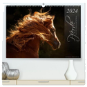 Pferde - Anmut und Stärke gepaart mit Magie (hochwertiger Premium Wandkalender 2024 DIN A2 quer), Kunstdruck in Hochglanz