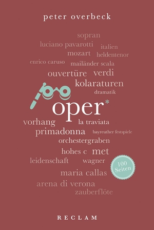Overbeck, Peter. Oper. 100 Seiten. Reclam Philipp Jun., 2019.
