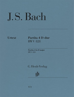 Scheideler, Ullrich (Hrsg.). Johann Sebastian Bach - Partita Nr. 4 D-dur BWV 828 - Besetzung: Klavier zu zwei Händen. Henle, G. Verlag, 2023.