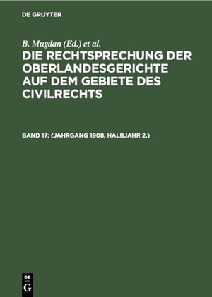 Falkmann, R. / B. Mugdan (Hrsg.). (Jahrgang 1908, Halbjahr 2.). De Gruyter, 1908.